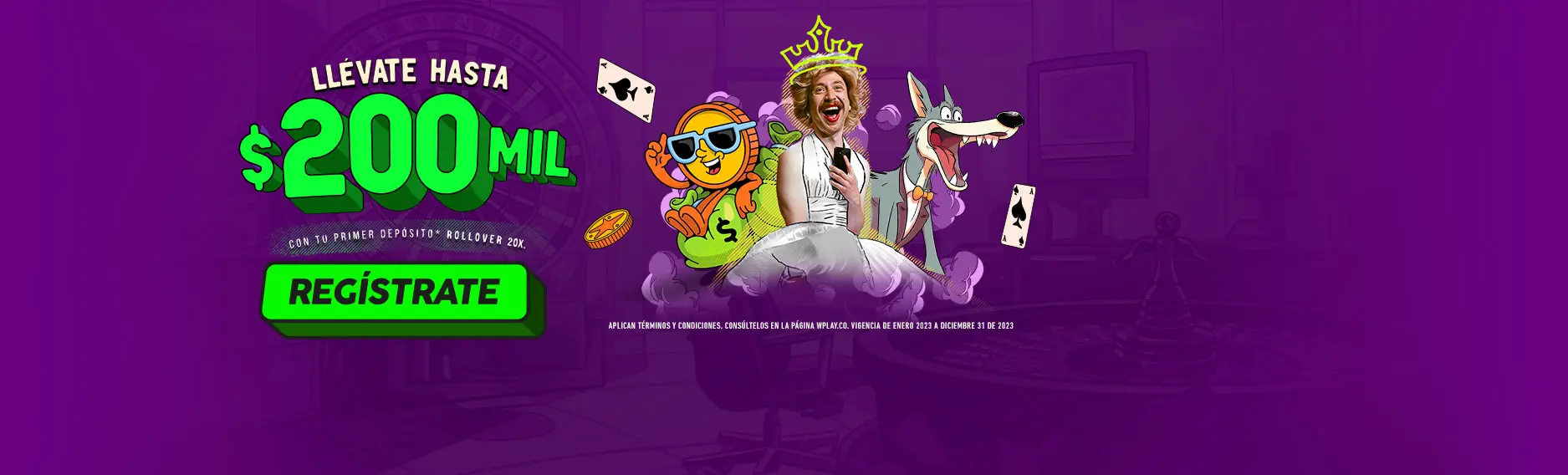 Promoción Wplay: llévate hasta 200 mil con tu primer depósito